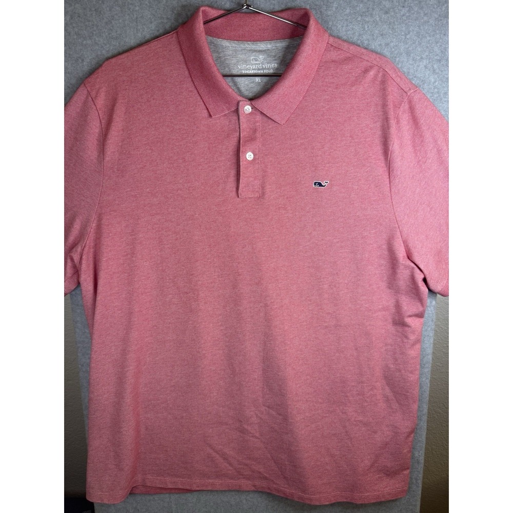 Vineyard vines edgartown polo shirt red heather pique golf